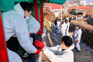 한국자유총연맹 양평군지회, 사랑의 연탄 배달 봉사 진행